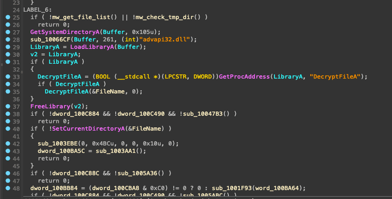 advapi32.dll dynamic resolution