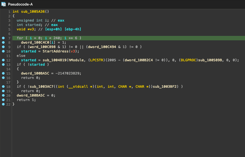 Extraction algorithm